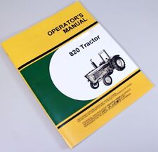 Operators Manual For John Deere 820 Tractor Owners Book Maintenance Book