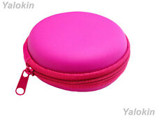 Hot Pink Leather Hard Carrying Case For Jewelry Bracelet Necklaces Watches Rings