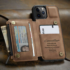 For Iphone 131211 Pro Max Leather Wallet Zipper Magnet Flip Cover Card Case