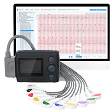 12 Lead Holter Ecg Monitor 24 Hrs Recording Ecg Data Ai Analysis Via Pc Software