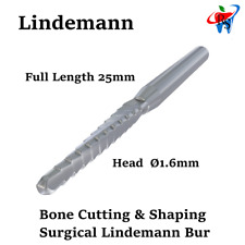 1x Rs Dental Surgical Bone Carbide Cutter Lindemann Bur Drill Cross 1.6mm L25mm