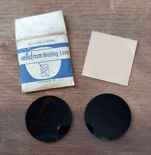 Vintage Pair Of Sellstrom 50 Mm Lev-6 Weldlite Welding Lens Steampunk Accessory