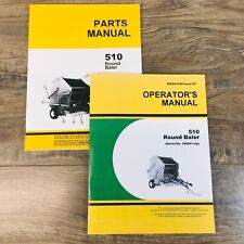 Operators Owners Manual Parts Catalog For John Deere 510 Round Baler 390001-up