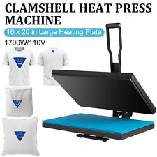 16 X 20 Digital Clamshell Heat Press Machine Transfer T-shirt Sublimation