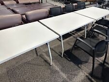 4 X 30 Conference Cafeteria Kitchen Table In White Laminate Finish