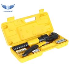 5 Ton Hydraulic Wire Battery Cable Lug Terminal Crimper Crimping Tool W 9 Dies