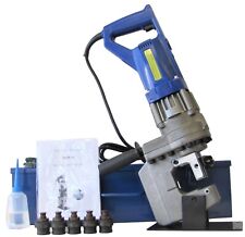 Maximus Portable Electric Hydraulic Hole Puncher Knockout Punch Punching 5 Dies