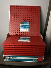 New 10 Pack Of 16 In X 16 In Red Plastic Pegboard 50lbs Capacity Free Shipping