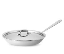 All-clad Stainless Steel Frying Pan D3 12- Inch Fry-pan W Lid New Free Shipping