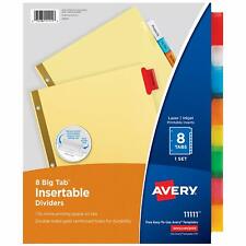 Avery Insertable Dividers 8 Big Tabs 11111