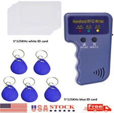 Handheld Rfid Id Card Copier Key Reader Writer Duplicator 125khz10pcs Tags Usa
