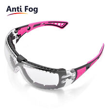 Safeyear Pink Safety Glasses Work Goggles Women Girl Female Anti Fog Head Strap