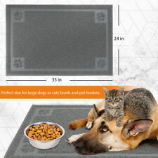 35x24 Pet Feeding Mat For Dog Cat Waterproof Bowl Food Water Non Slip Placemat
