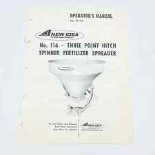 Original 1975 New Idea Manual Fs-117 116 3 Point Hitch Spinner Fertilizer Tb9-2