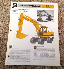 Vintage 1984 Caterpillar 214 Excavator Sales Brochure Mining Road Construction