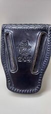 Tex Shoemakerson Black Leather Basket Weave Model 204 Handcuff Case Holster