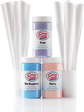 Cotton Candy Floss Flossine Sugar Maker Flavoring Machine Supplies Kit 50-cones