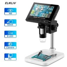 Elikliv Coin Microscope 1000x 4.3 Lcd Digital Microscope With Screen Usb Hd
