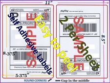 1000 Premium Rounded Corner Shipping Labels 2 Per Sheet-8.5 X 11-self Adhesive