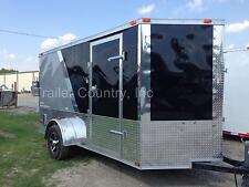 New 2023 6x12 6 X 12 V-nosed Enclosed Cargo Motorcycle Trailer Ramp Loaded