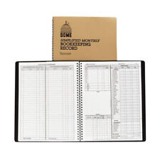 Dome Dom600 Bookkeeping Record Book Weekly 128 Pages 9 X11 Inches Brown