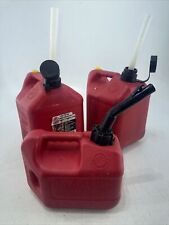 Lot 3 Blitz 11810 2 Gallon 8oz Red Plastic Vented Gas Can Vintage Pre Ban Usa