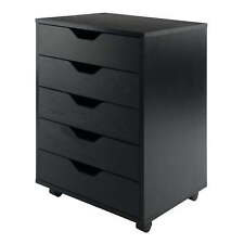 Winsome Wood Halifax 5-drawer Mobile Cabinet Black Finish