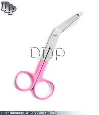 Lister Bandage Scissors 4.5 Surgical Medical Instruments Pink Handle