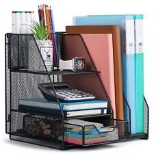 Desk Organizer File Organizer For Desk With 2-tier Paper Letter Tray Drawer...