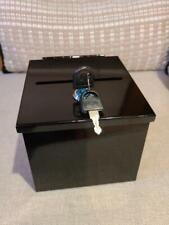 5x5x5 Metal Donation Box Suggestion Charity Fund Raising Collect Key Opens All