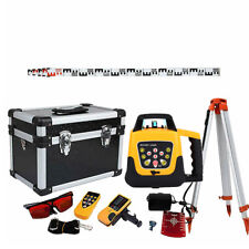 500m Automatic Self-leveling Red Laser Level 360 Rotating Rotary Tripod Staff