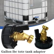 275-330 Gallon Ibc Tote Water Tank Adapter 2 Brass Faucet Tool Valve Hose U8g1