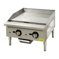 24 Inch Restaurant Flat Top Grill Bbq Commercial Countertop Gas Griddle