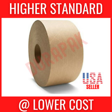 10 Rolls 5.7 Mil 3 Reinforced Water Activated Gummed Tape 450 Feet Packing Tape