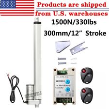 High Speed 12v 12 Linear Actuator Dc 330lbs 1500n W Remote Control Heavy Duty