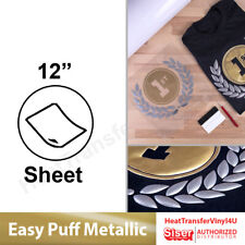 Siser Easy Puff Metallic 12 X 12 Sheet Heat Transfer Vinyl For T-shirts