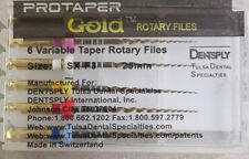 Protaper Gold Rotary Files Dentsply Tulsa Endodontics 21mm25mm31mm