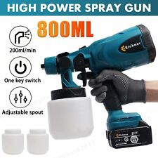 Cordless High Pressure Spray Gun Airless Paint Sprayer For Makita 18v Battery Us