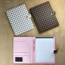  Luxury Checkered Portfolio Pad Binder Journal Diary Notepad Organizer