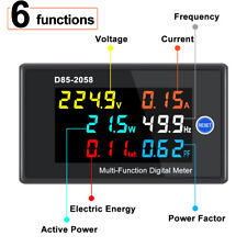 Digital Lcd Ac Panel Meter Voltage Amps Frequency Energy Power 40-300v 0-100a