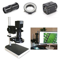 New 16mp 1080p Hd Digital Video Inspection Microscope W Camera Stand Set Us