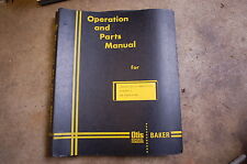 Baker Otis Ftd-080 Forklift Owner Operator Operation Parts Manual Book Catalog