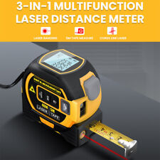 3in1 Digital Laser Measure 60m196ft High Precision 5m Tape Ruler Distance Meter