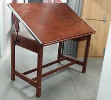 Vintage Hamilton Oak Drafting Table With Drawer -- 60l X 38w X 37h.