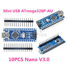10pcs Nano V3.0 Mini Usb Atmega328p-au Ch340g 5v 16mhz Driver For Arduino