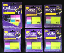 Post-it Mobile Notes Tabs Attach Go Clip-on Dispenser 5 Pack Refill