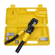 Hydraulic Wire Crimper W 10 Ton 9 Dies Battery Cable Lug Terminal Crimping Tool