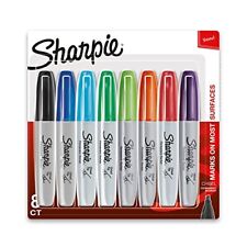 Sharpie Permanent Markers Chisel Tip Classic Colors 8 Count