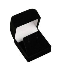 4 Pcs Earring Gift Boxes Black Velvet Flocked Jewelry Box