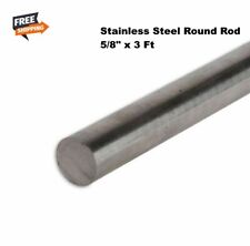 Stainless Steel Round Rod 58 X 3 Ft Solid Corrosion Resistant Unpolished Stock